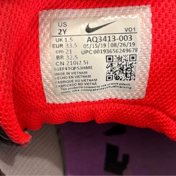 Nike | Kyrie Flytrap II Girls Size 2 Gray Purple Basketball Shoes AQ3413-003 - Picture 11 of 11